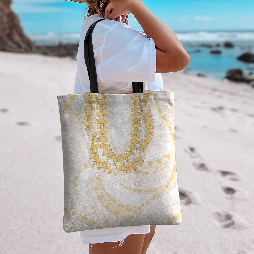 Aloha Lei Onaona Tote Bag Beige Hawaiian Tribal Pattern - Polynesian Pride