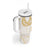 Aloha Lei Onaona Tumbler With Handle Beige Hawaiian Tribal Pattern