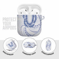 Aloha Lei Onaona AirPods Case Navy Blue Hawaiian Tribal Pattern - Polynesian Pride