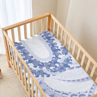 Aloha Lei Onaona Baby Bed Cover Navy Blue Hawaiian Tribal Pattern LT9 - Polynesian Pride