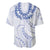 Aloha Lei Onaona Baseball Jersey Navy Blue Hawaiian Tribal Pattern
