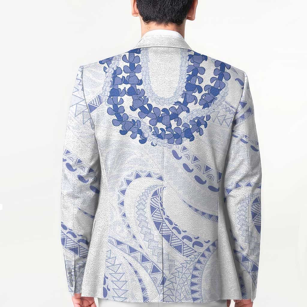 Aloha Lei Onaona Blazer Navy Blue Hawaiian Tribal Pattern LT9 - Polynesian Pride