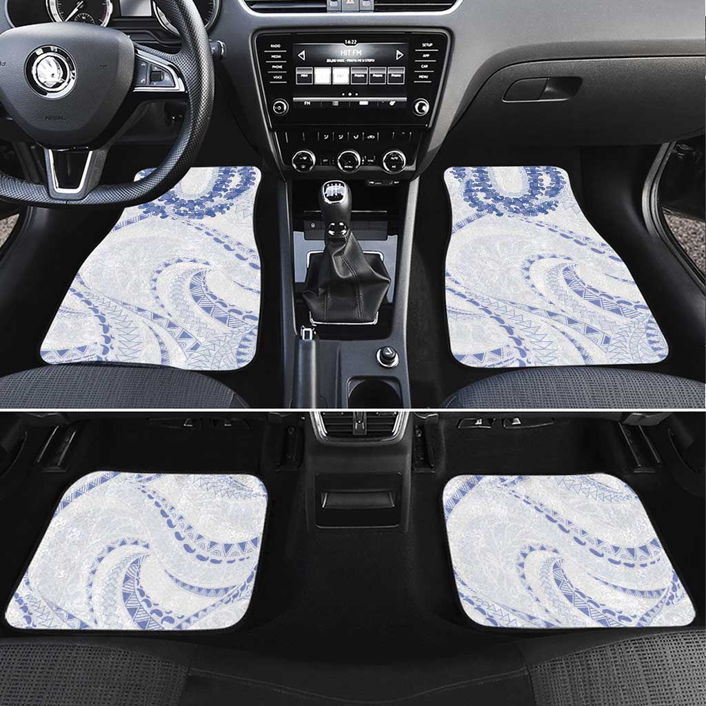 Aloha Lei Onaona Car Mats Navy Blue Hawaiian Tribal Pattern
