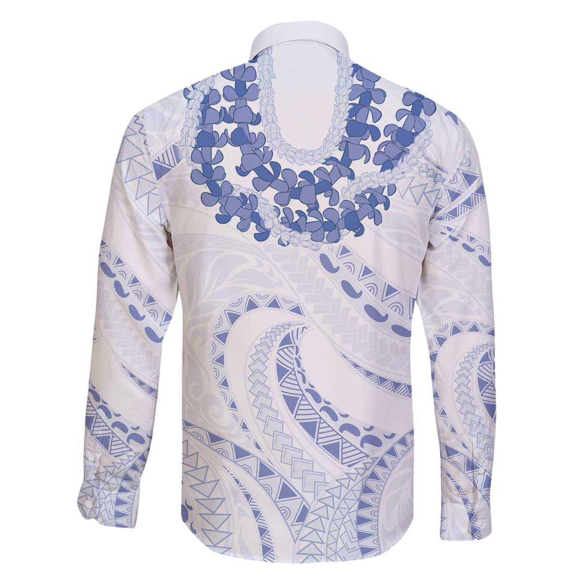 Aloha Lei Onaona Family Matching Off The Shoulder Long Sleeve Dress and Hawaiian Shirt Navy Blue Hawaiian Tribal Pattern