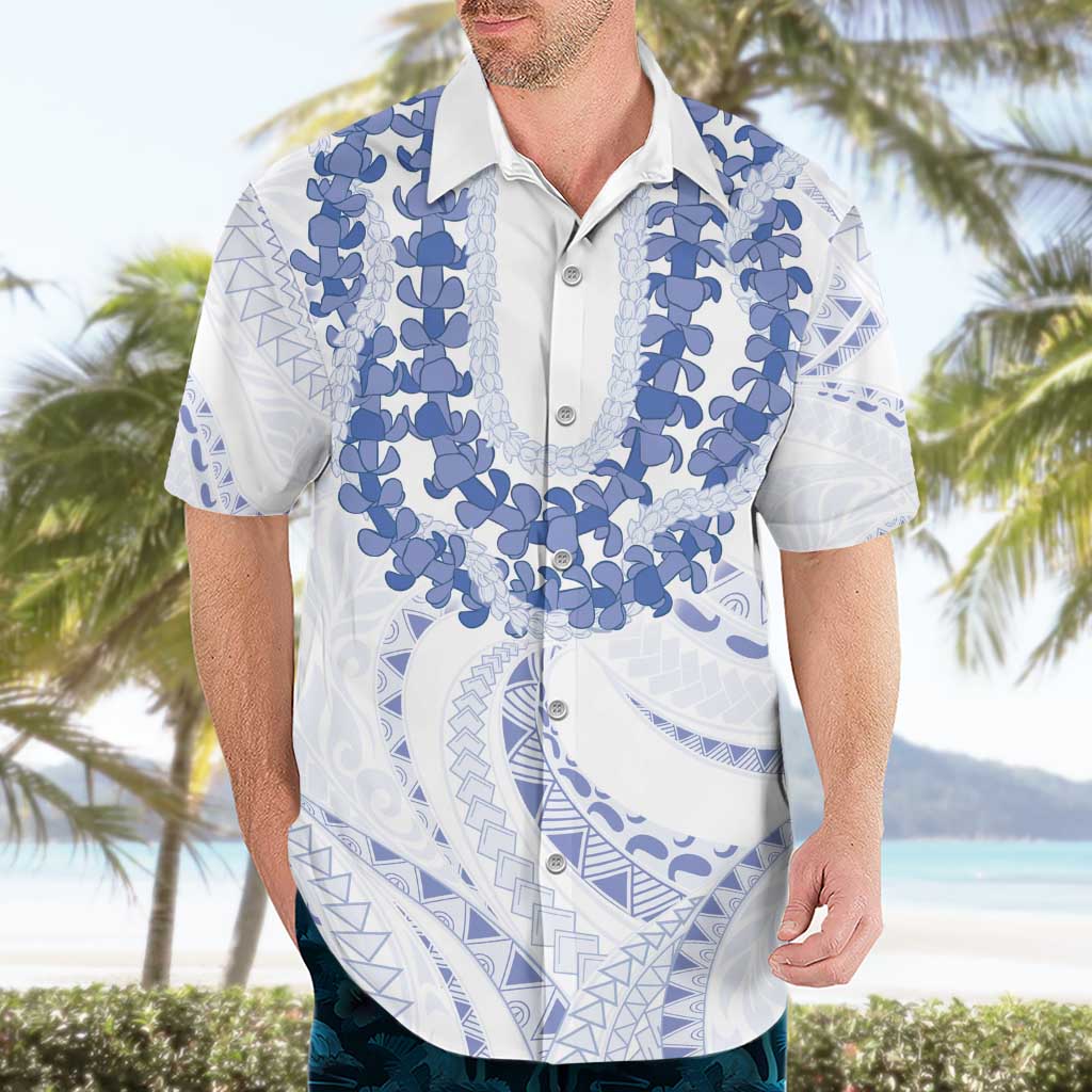 Aloha Lei Onaona Hawaiian Shirt Navy Blue Hawaiian Tribal Pattern