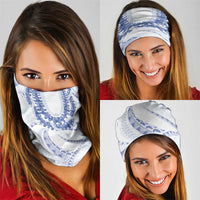 Aloha Lei Onaona Neck Gaiter Navy Blue Hawaiian Tribal Pattern - Polynesian Pride