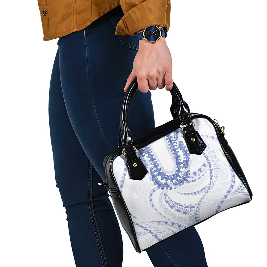 Aloha Lei Onaona Shoulder Handbag Navy Blue Hawaiian Tribal Pattern LT9 - Polynesian Pride