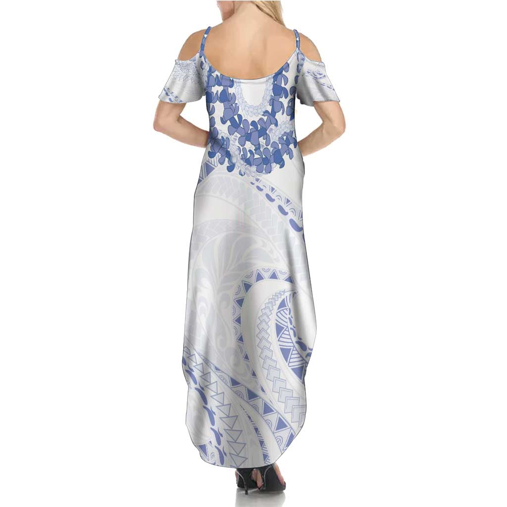 Aloha Lei Onaona Summer Maxi Dress Navy Blue Hawaiian Tribal Pattern