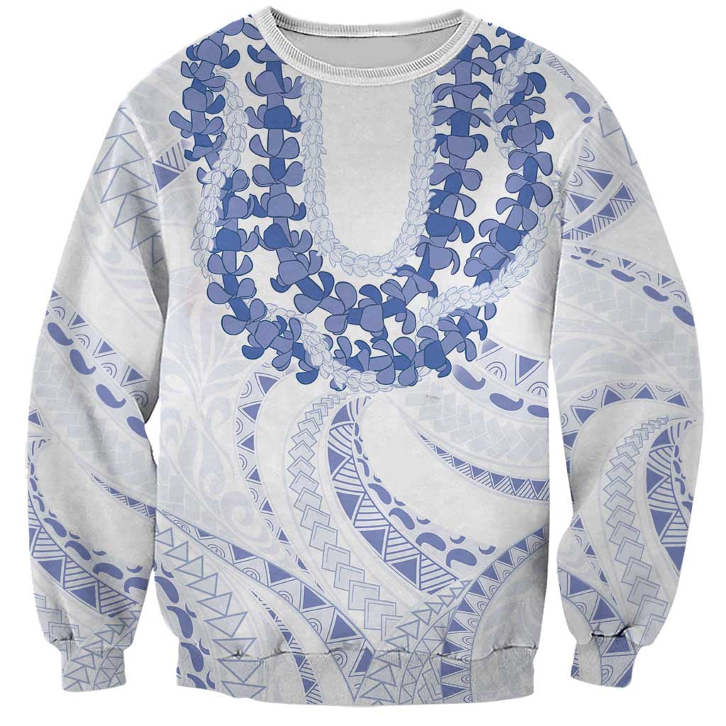 Aloha Lei Onaona Sweatshirt Navy Blue Hawaiian Tribal Pattern