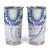 Aloha Lei Onaona Tumbler Cup Navy Blue Hawaiian Tribal Pattern