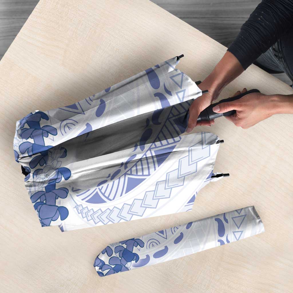 Aloha Lei Onaona Umbrella Navy Blue Hawaiian Tribal Pattern - Polynesian Pride