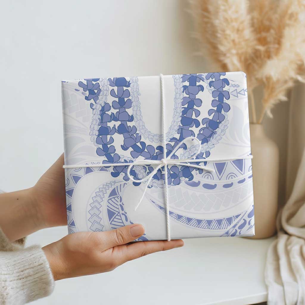 Aloha Lei Onaona Wrapping Paper Navy Blue Hawaiian Tribal Pattern - Polynesian Pride