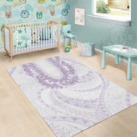 Aloha Lei Onaona Area Rug Purple Hawaiian Tribal Pattern