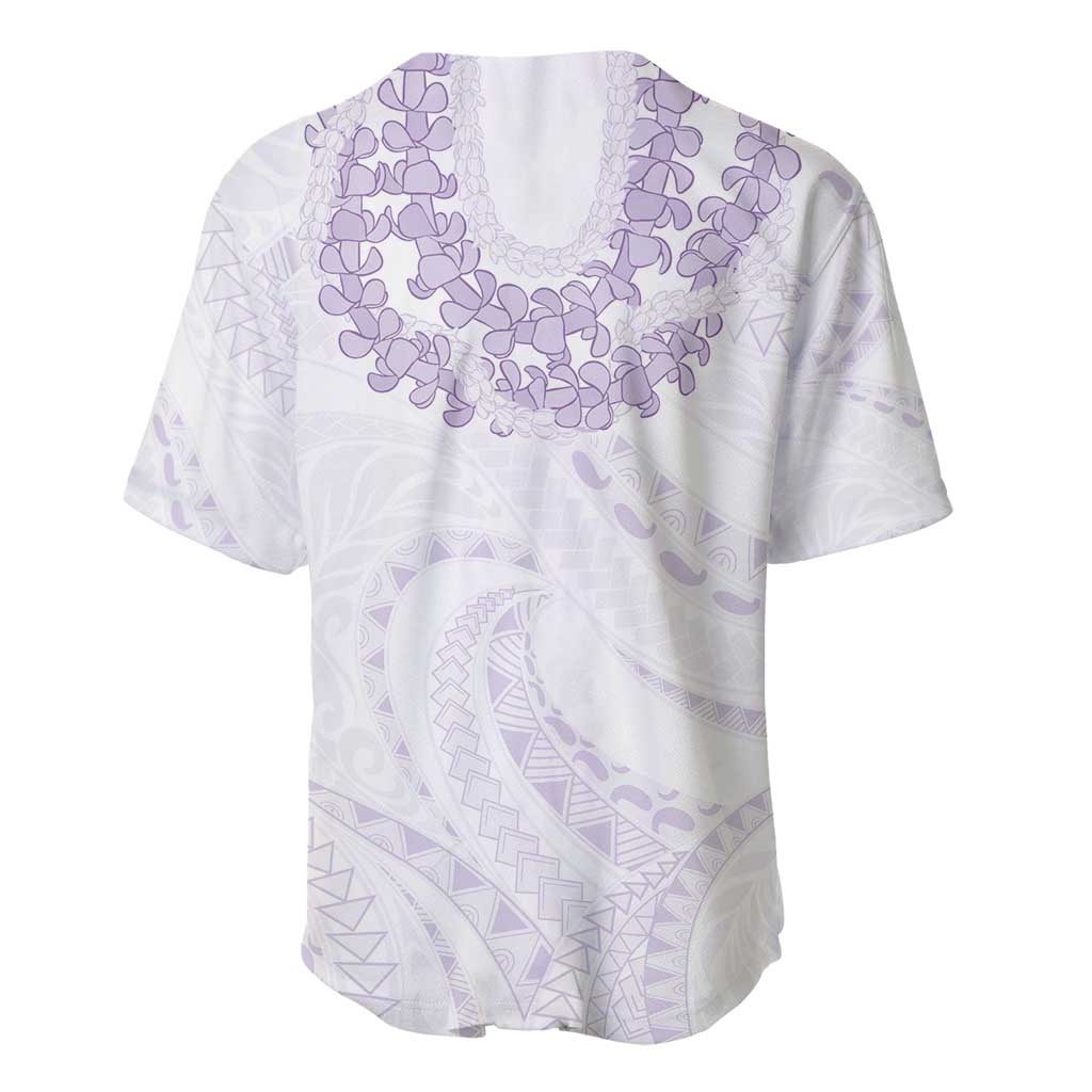 Aloha Lei Onaona Baseball Jersey Purple Hawaiian Tribal Pattern LT9 - Polynesian Pride