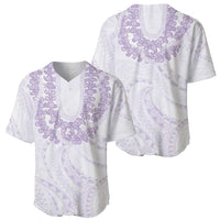 Aloha Lei Onaona Baseball Jersey Purple Hawaiian Tribal Pattern LT9 - Polynesian Pride