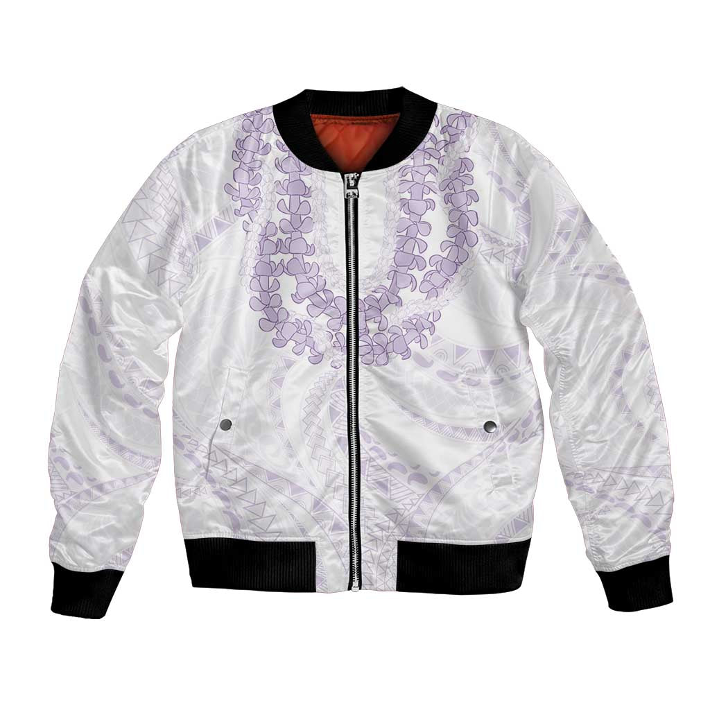 Aloha Lei Onaona Bomber Jacket Purple Hawaiian Tribal Pattern LT9 Unisex Purple - Polynesian Pride