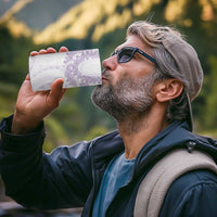 Aloha Lei Onaona 4 in 1 Can Cooler Tumbler Purple Hawaiian Tribal Pattern