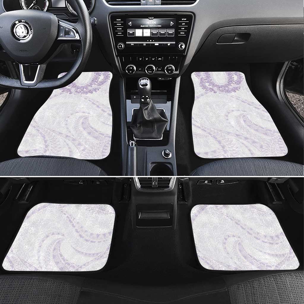 Aloha Lei Onaona Car Mats Purple Hawaiian Tribal Pattern