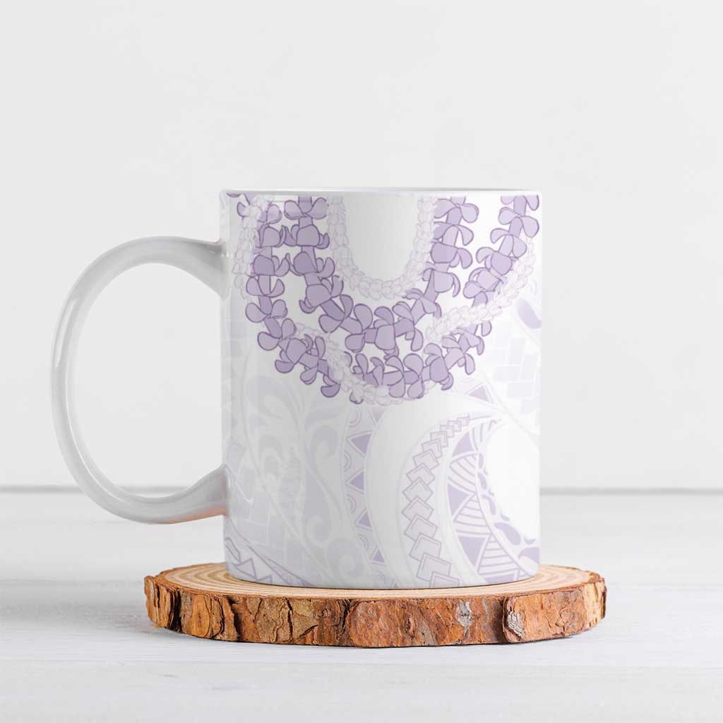 Aloha Lei Onaona Ceramic Mug Purple Hawaiian Tribal Pattern - Polynesian Pride