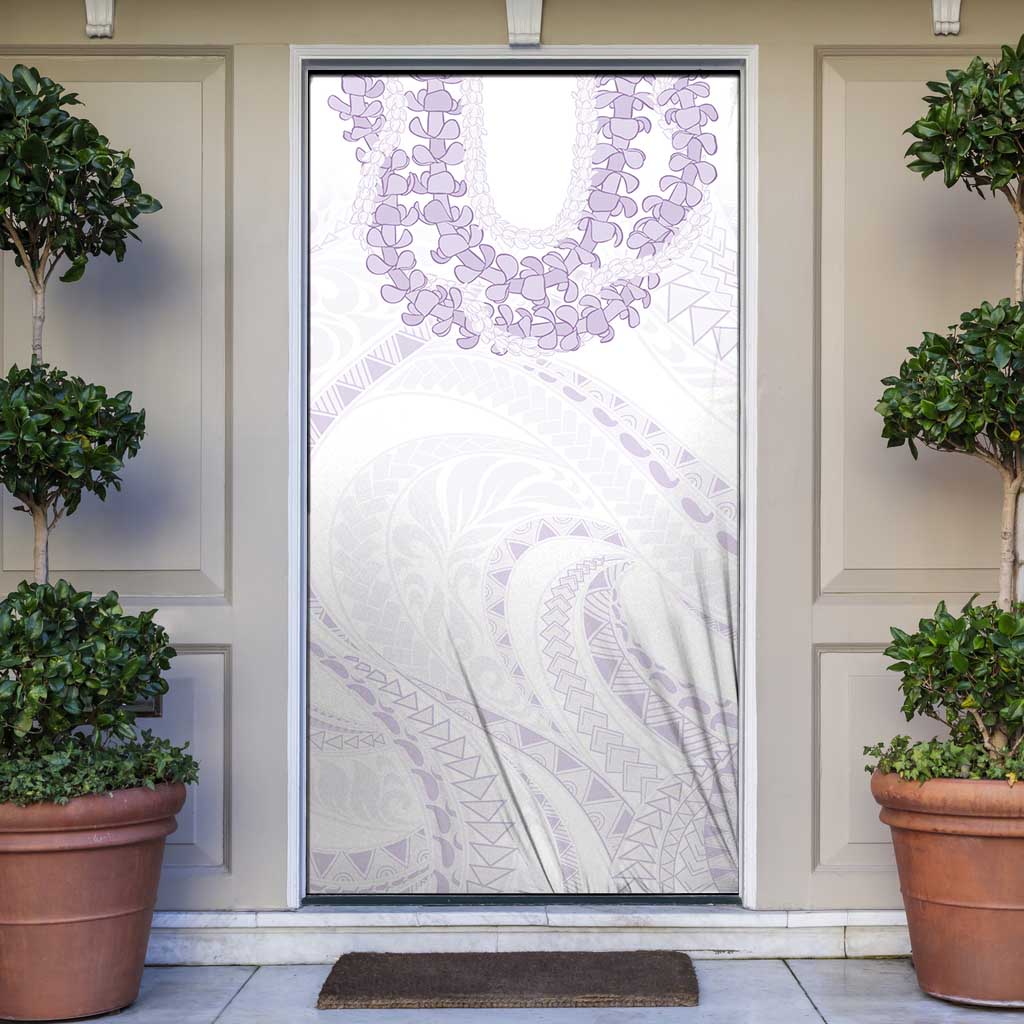 Aloha Lei Onaona Door Cover Purple Hawaiian Tribal Pattern - Polynesian Pride