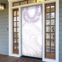Aloha Lei Onaona Door Cover Purple Hawaiian Tribal Pattern - Polynesian Pride