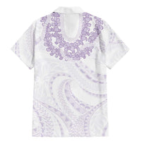 Aloha Lei Onaona Family Matching Mermaid Dress and Hawaiian Shirt Purple Hawaiian Tribal Pattern LT9 - Polynesian Pride