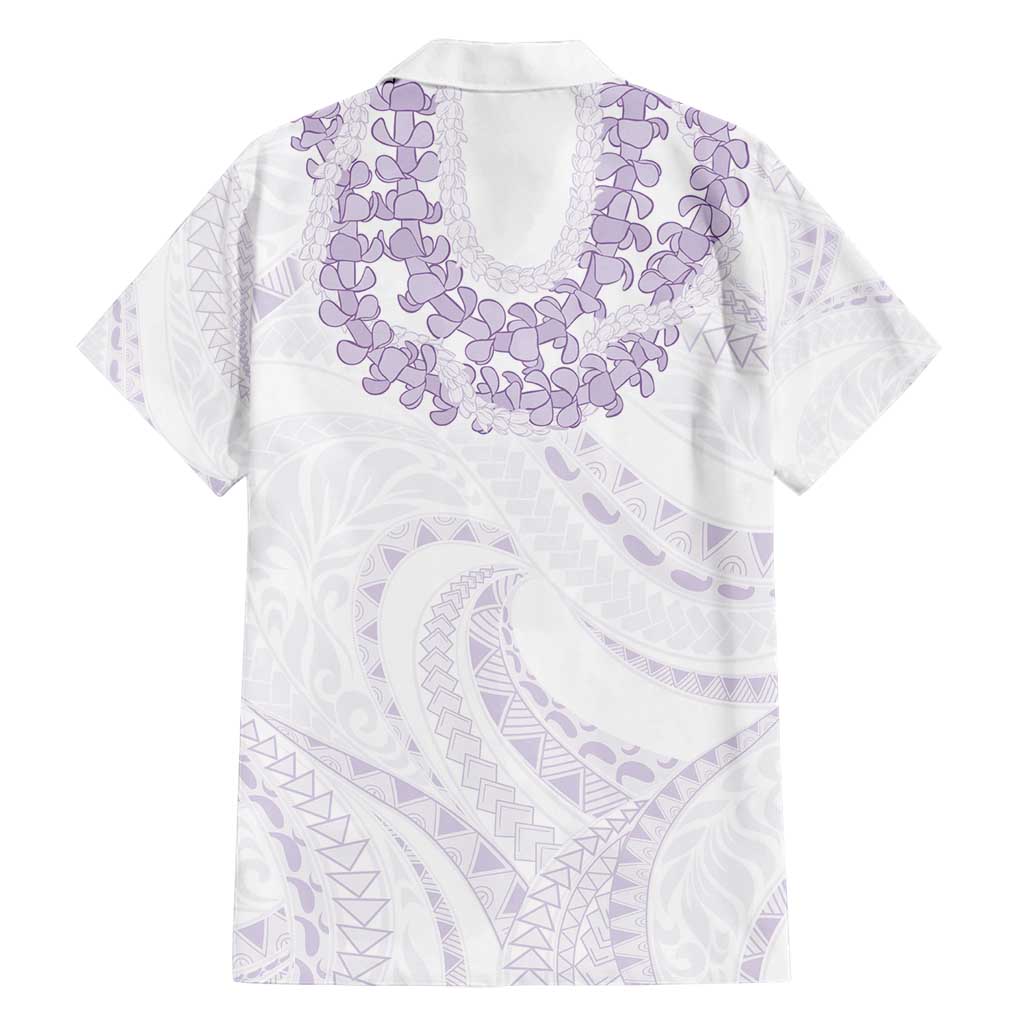 Aloha Lei Onaona Family Matching Puletasi and Hawaiian Shirt Purple Hawaiian Tribal Pattern