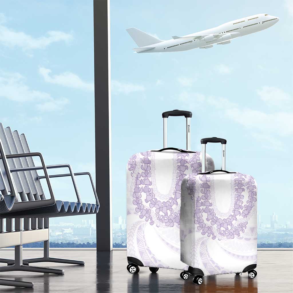 Aloha Lei Onaona Luggage Cover Purple Hawaiian Tribal Pattern