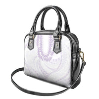 Aloha Lei Onaona Shoulder Handbag Purple Hawaiian Tribal Pattern