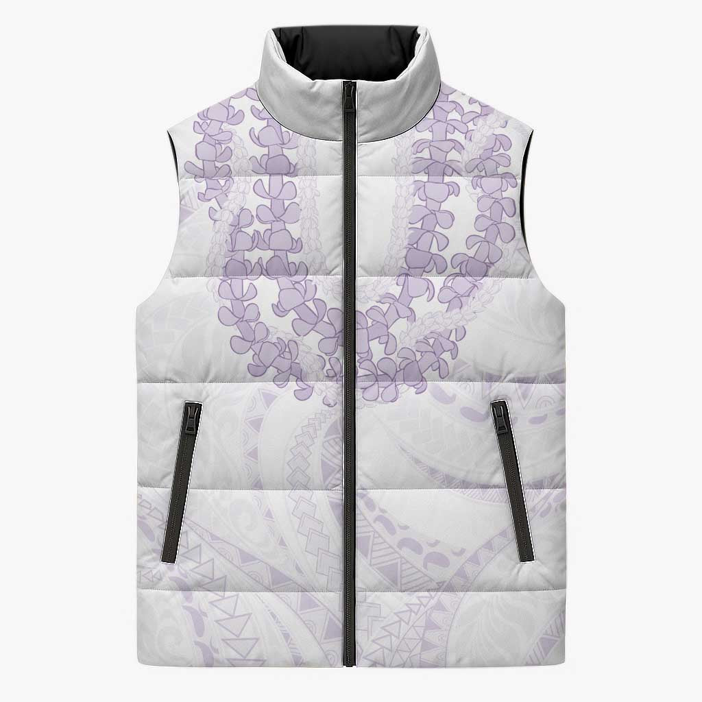 Aloha Lei Onaona Sleeveless Puffer Jacket Purple Hawaiian Tribal Pattern - Polynesian Pride