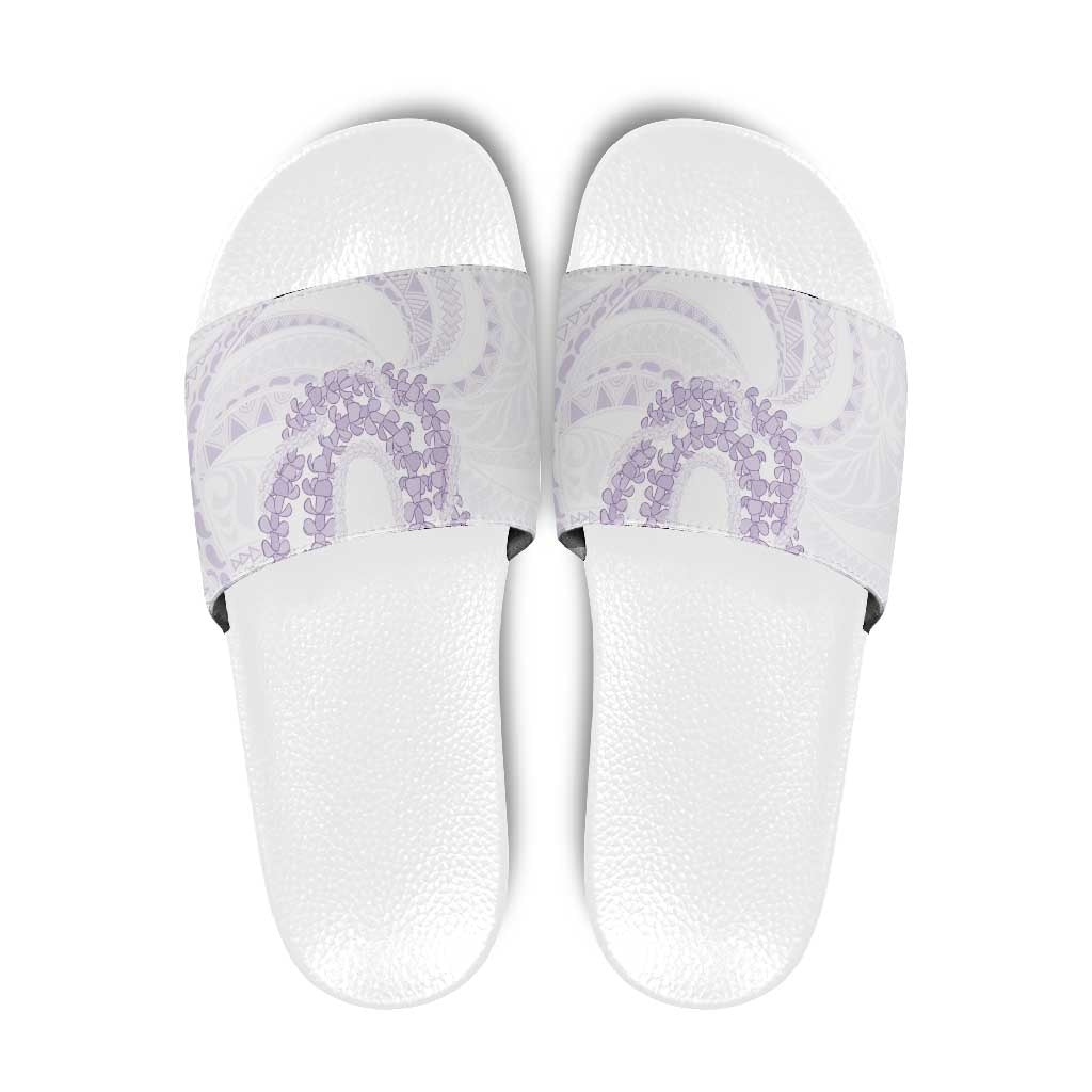 Aloha Lei Onaona Slide Sandals Purple Hawaiian Tribal Pattern LT9 Purple - Polynesian Pride