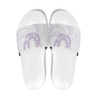 Aloha Lei Onaona Slide Sandals Purple Hawaiian Tribal Pattern LT9 Purple - Polynesian Pride