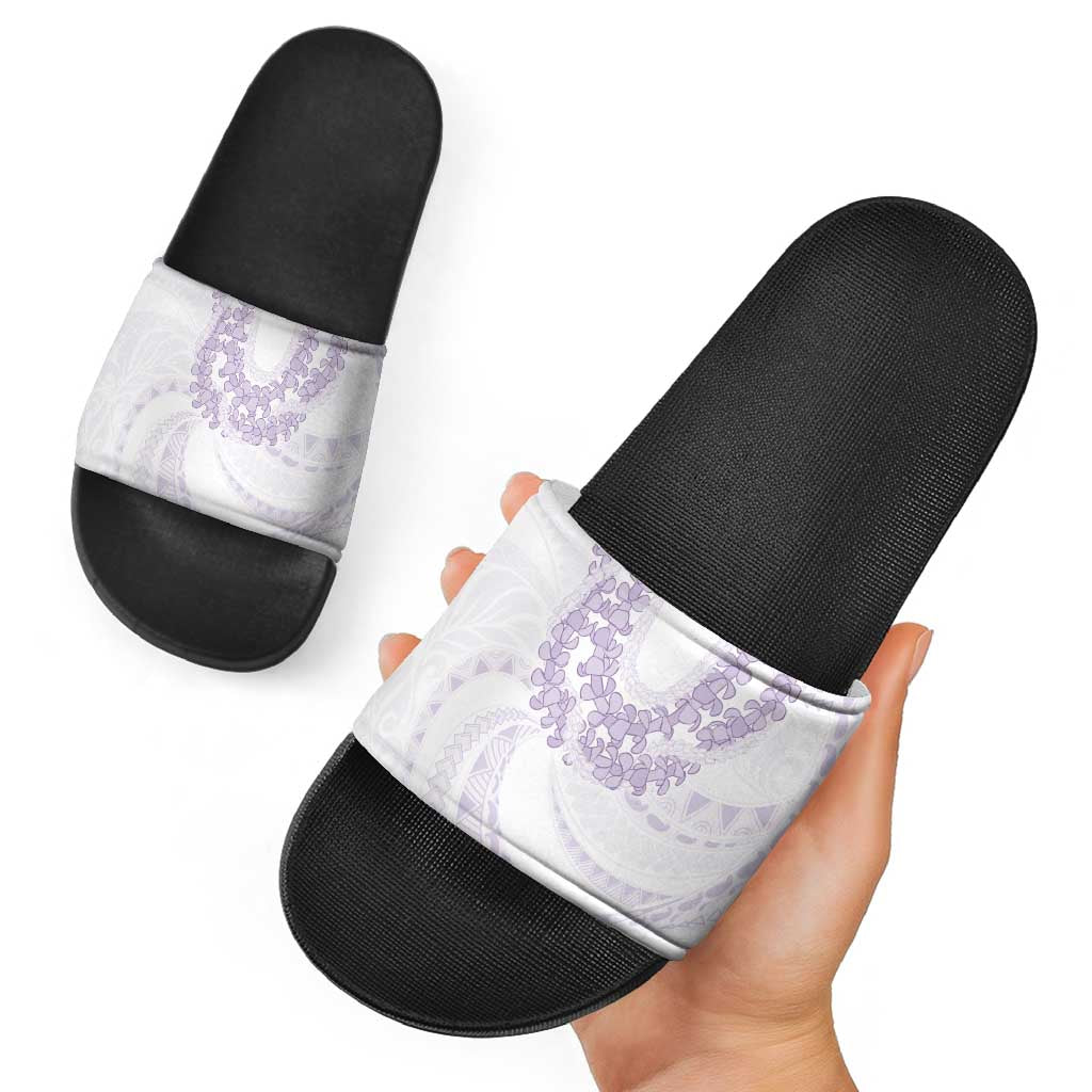 Aloha Lei Onaona Slide Sandals Purple Hawaiian Tribal Pattern LT9 - Polynesian Pride
