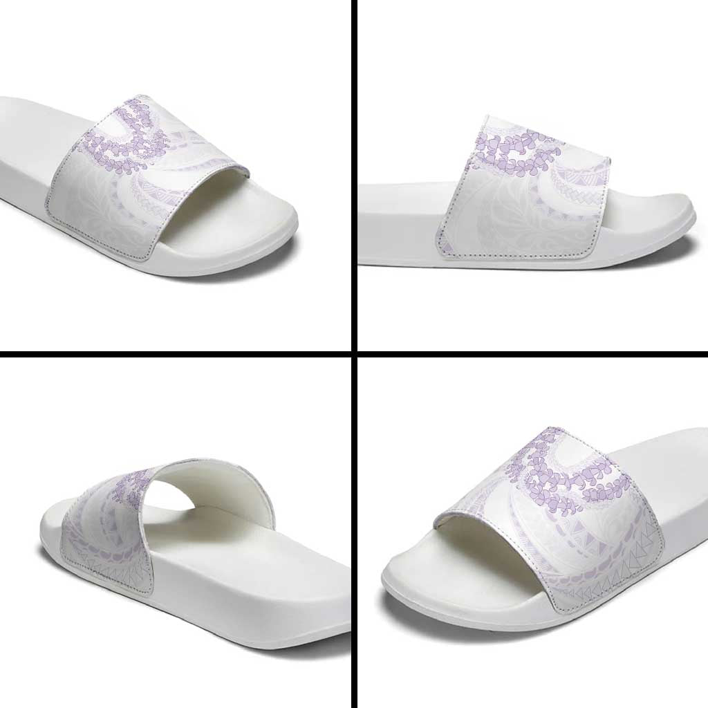 Aloha Lei Onaona Slide Sandals Purple Hawaiian Tribal Pattern LT9 - Polynesian Pride