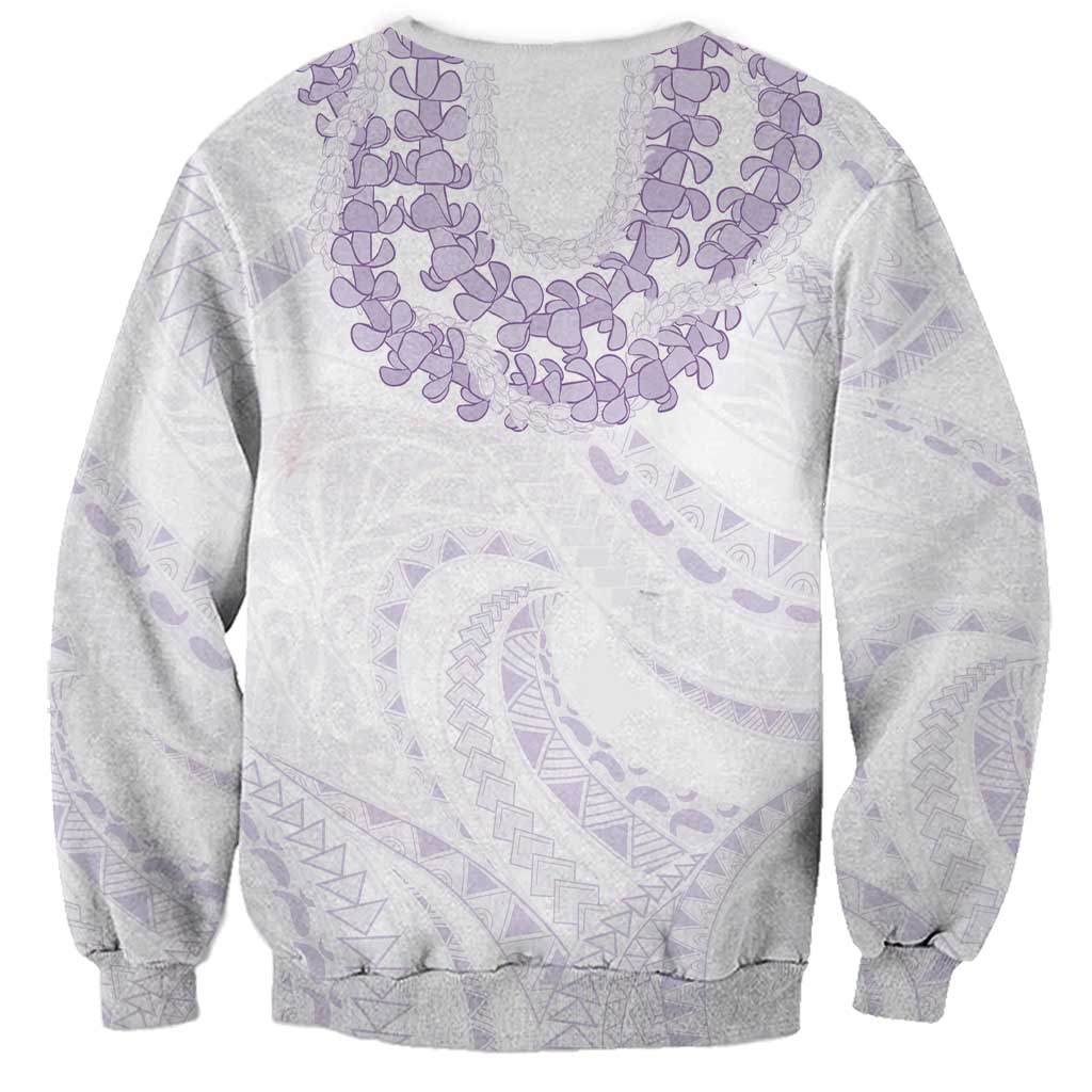 Aloha Lei Onaona Sweatshirt Purple Hawaiian Tribal Pattern LT9 - Polynesian Pride