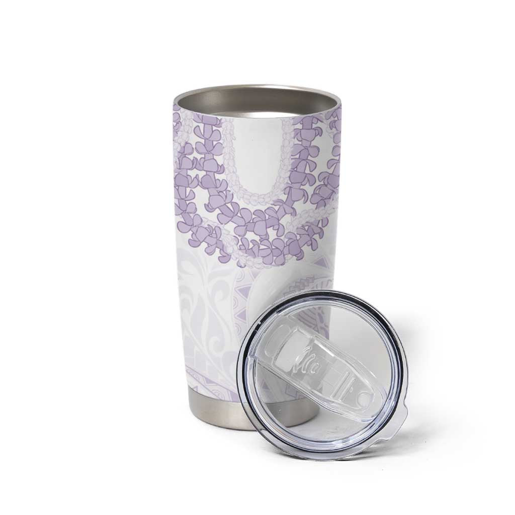 Aloha Lei Onaona Tumbler Cup Purple Hawaiian Tribal Pattern