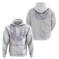 Aloha Lei Onaona Zip Hoodie Purple Hawaiian Tribal Pattern