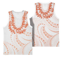 Aloha Lei Onaona Basketball Jersey Red Hawaiian Tribal Pattern - Polynesian Pride