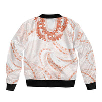 Aloha Lei Onaona Bomber Jacket Red Hawaiian Tribal Pattern LT9 - Polynesian Pride