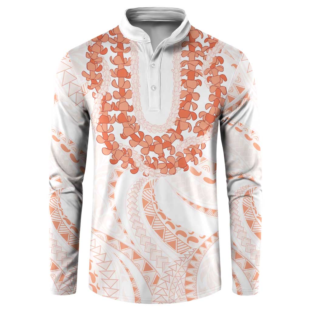 Aloha Lei Onaona Button Sweatshirt Red Hawaiian Tribal Pattern