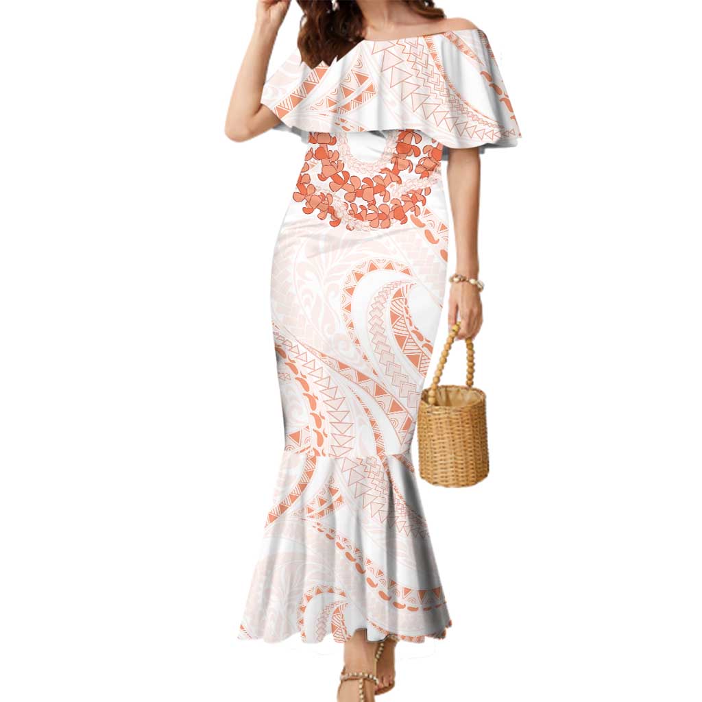 Aloha Lei Onaona Family Matching Mermaid Dress and Hawaiian Shirt Red Hawaiian Tribal Pattern