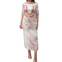 Aloha Lei Onaona Family Matching Puletasi and Hawaiian Shirt Red Hawaiian Tribal Pattern LT9 Mom's Dress Red - Polynesian Pride