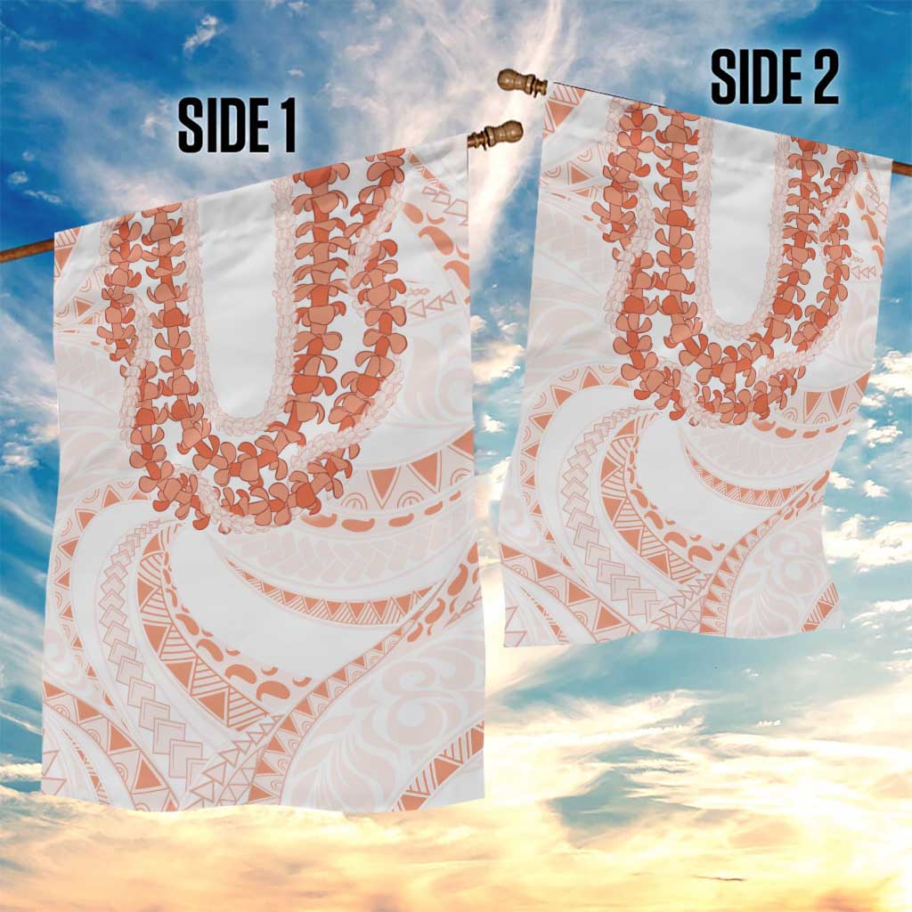 Aloha Lei Onaona Garden Flag Red Hawaiian Tribal Pattern