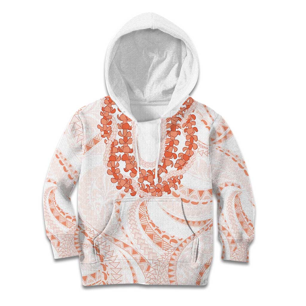 Aloha Lei Onaona Kid Hoodie Red Hawaiian Tribal Pattern