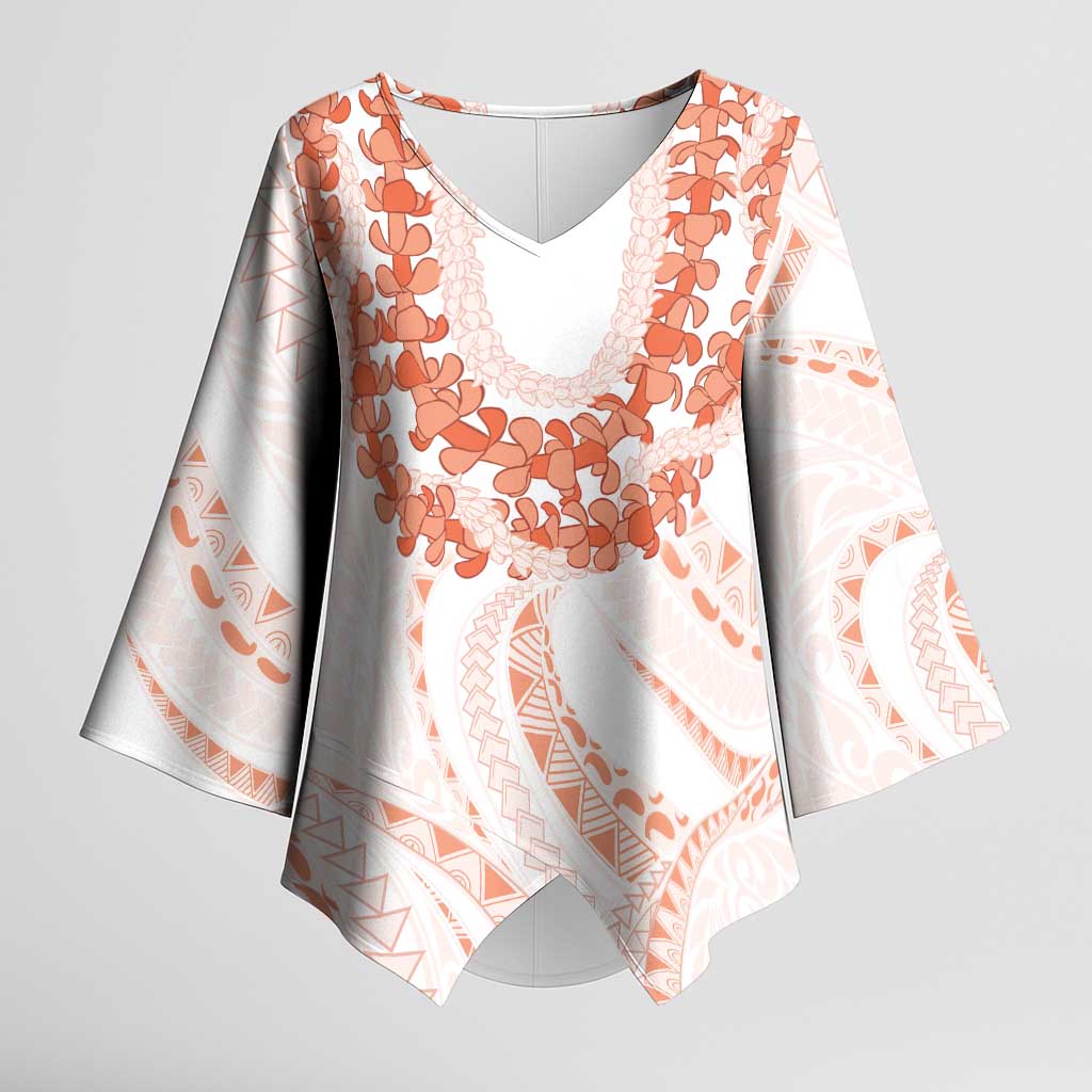 Aloha Lei Onaona Kimono Sleeve Blouse Red Hawaiian Tribal Pattern - Polynesian Pride