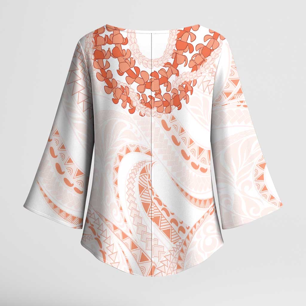 Aloha Lei Onaona Kimono Sleeve Blouse Red Hawaiian Tribal Pattern - Polynesian Pride