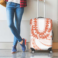 Aloha Lei Onaona Luggage Cover Red Hawaiian Tribal Pattern
