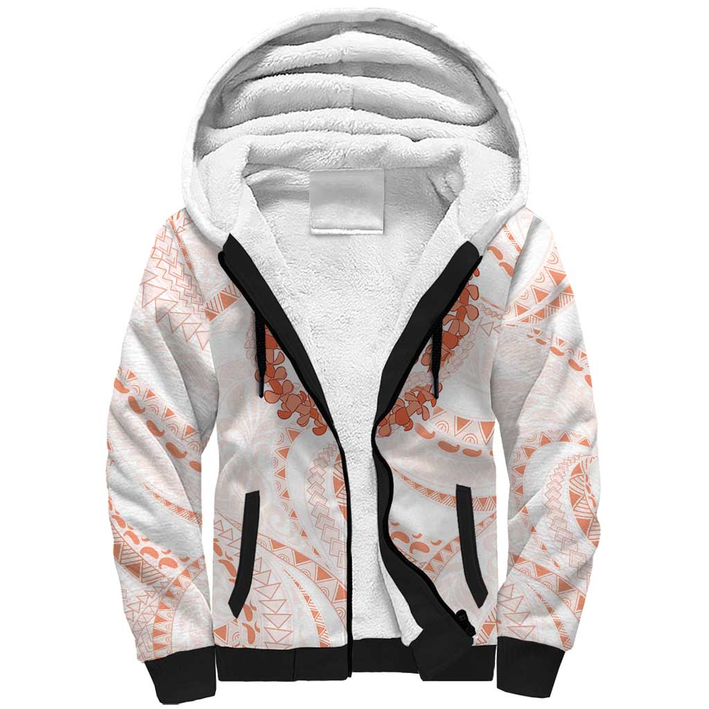 Aloha Lei Onaona Sherpa Hoodie Red Hawaiian Tribal Pattern LT9 Unisex Red - Polynesian Pride