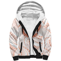 Aloha Lei Onaona Sherpa Hoodie Red Hawaiian Tribal Pattern LT9 Unisex Red - Polynesian Pride