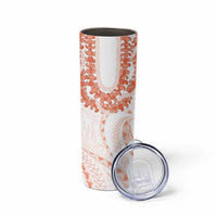 Aloha Lei Onaona Skinny Tumbler Red Hawaiian Tribal Pattern